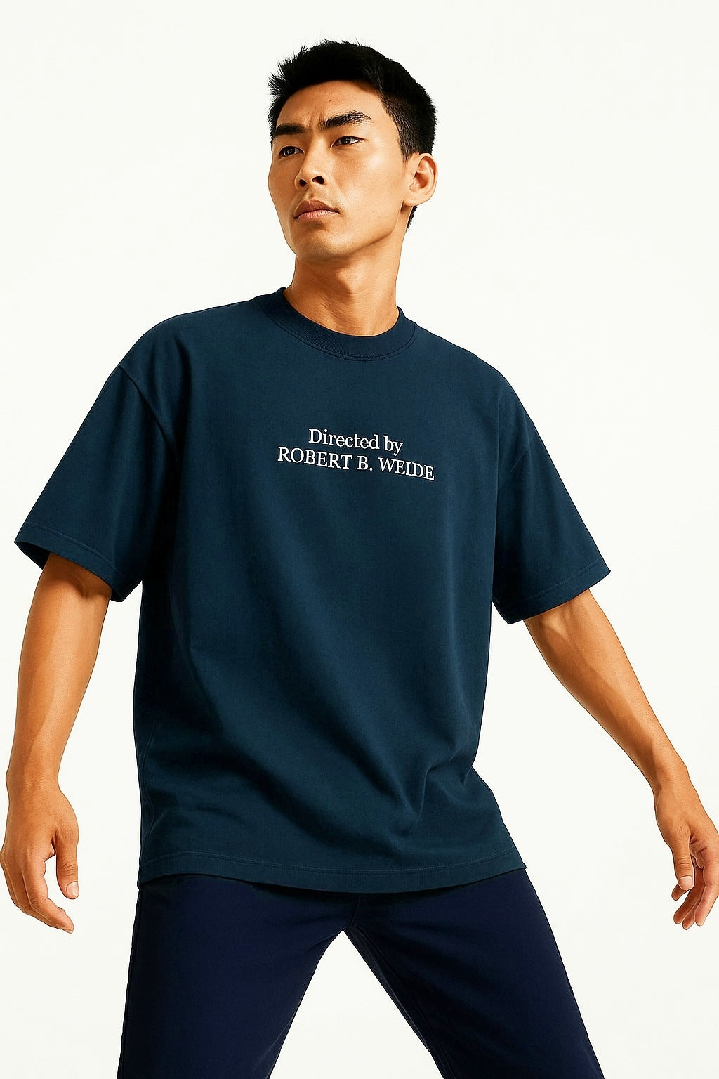 08 DIRECTED BY ROBERT WEIDE PRINT OVERSIZED T SHIRT