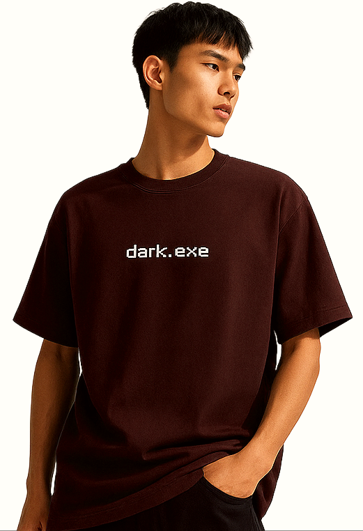 02 DARK.EXE PRINT OVERSIZED T SHIRT