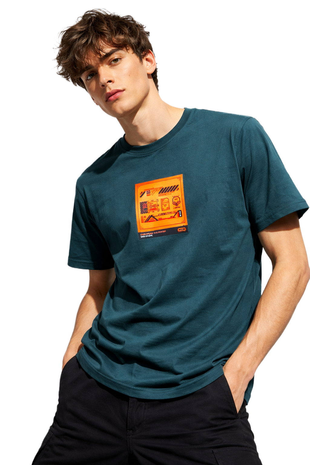 CYBER PUNK SVG POSTER PRINT HALF SLEEVE T SHIRT FOR MEN BY ATHEOS | BLACKOUTPOLLACHI