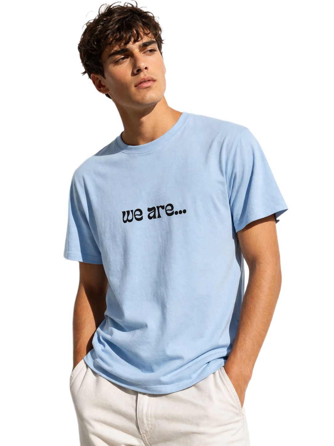 WE ARE PRINT HALF SLEEVE T SHIRT FOR MEN BY ATHEOS | BLACKOUTPOLLACHI