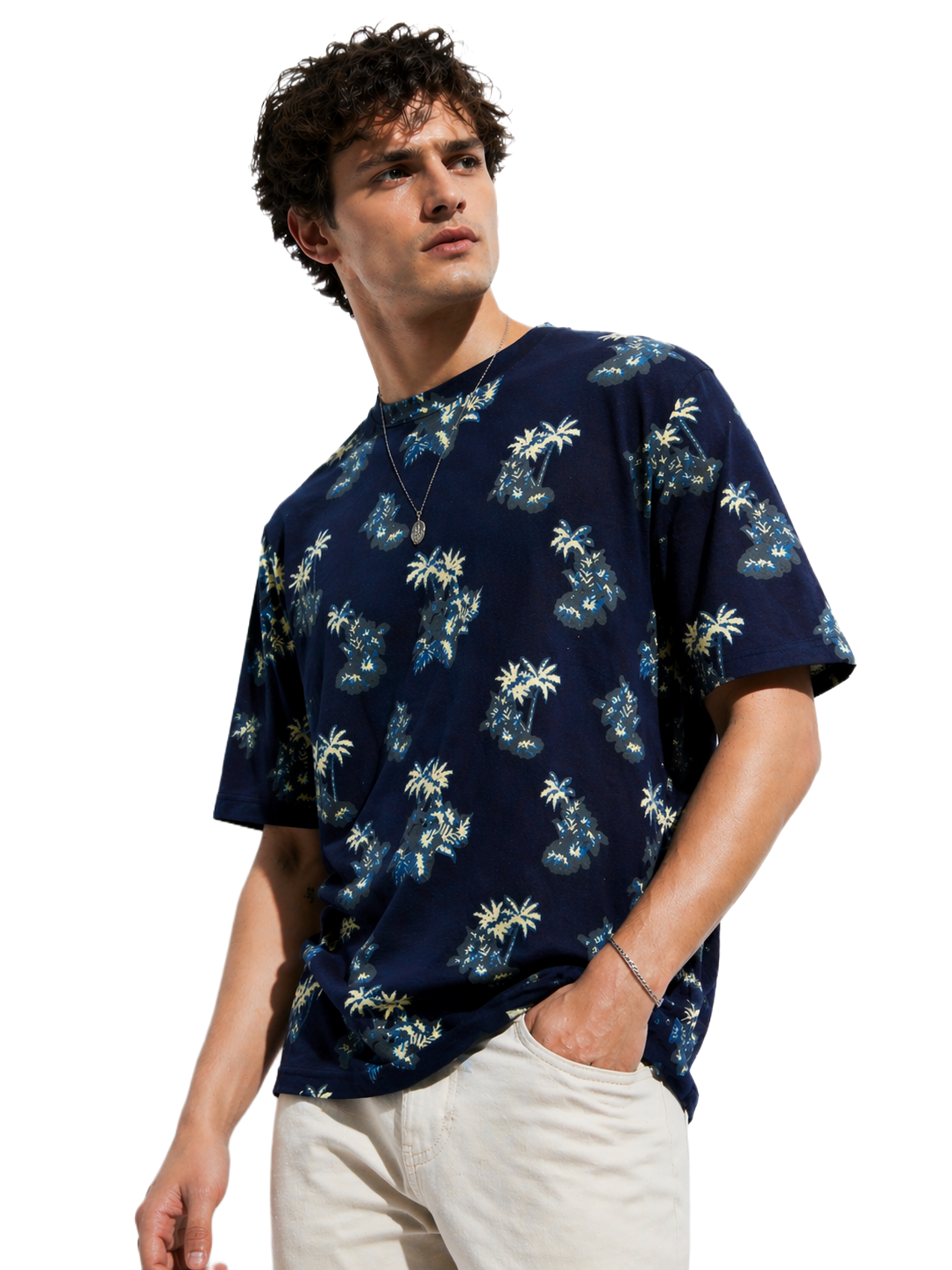 FLOWER ALL OVER PRINT OVERSIZED T SHIRT