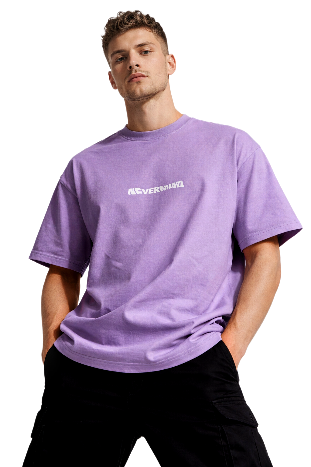 NEVERMIND  DESIGN OVERSIZED T SHIRT BY ATHEOS X BLACKOUTPOLLACHI