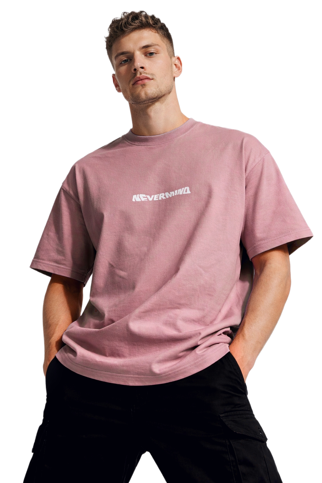 NEVERMIND  DESIGN OVERSIZED T SHIRT BY ATHEOS X BLACKOUTPOLLACHI