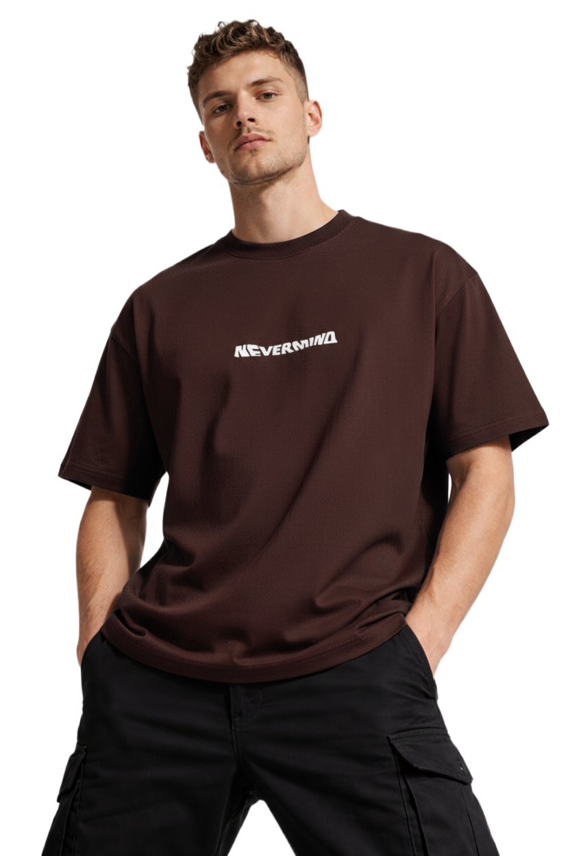 NEVERMIND  DESIGN OVERSIZED T SHIRT BY ATHEOS X BLACKOUTPOLLACHI