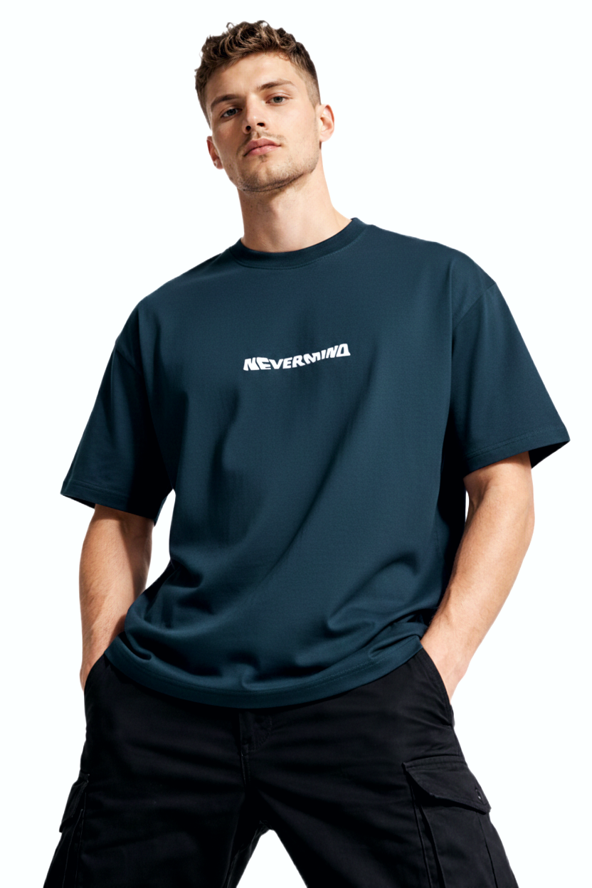 NEVERMIND  DESIGN OVERSIZED T SHIRT BY ATHEOS X BLACKOUTPOLLACHI
