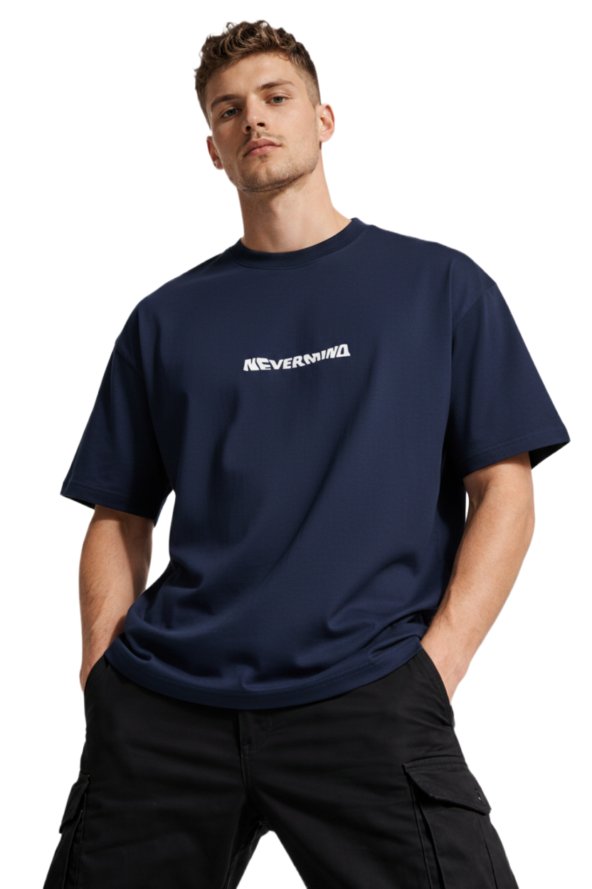 NEVERMIND  DESIGN OVERSIZED T SHIRT BY ATHEOS X BLACKOUTPOLLACHI