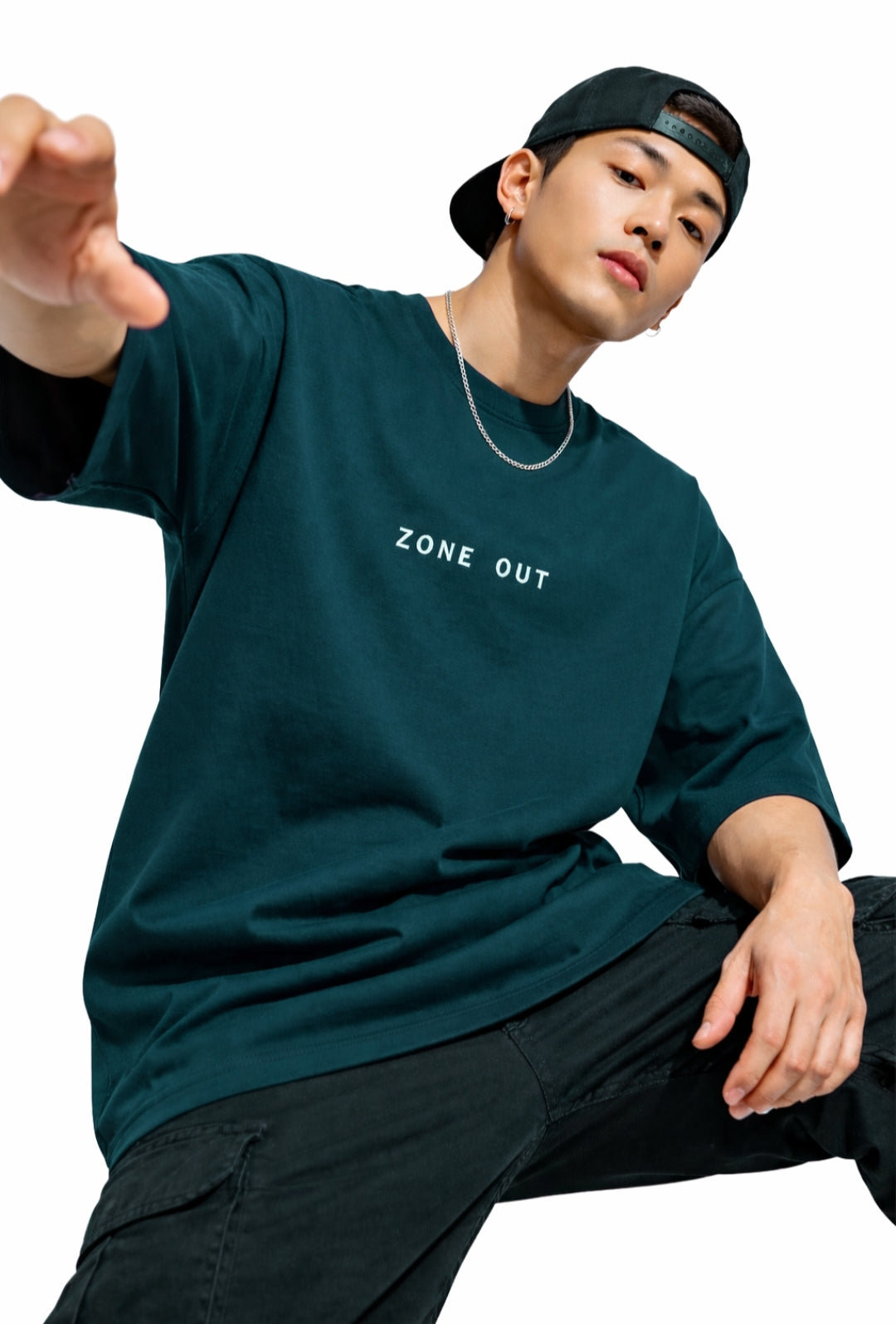 001 ZONEOUT  DESIGN OVERSIZED T SHIRT BY ATHEOS X BLACKOUT POLLACHI