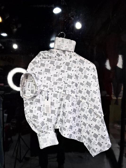 ATHEOS BRAND WHITE PRINTED SHIRT