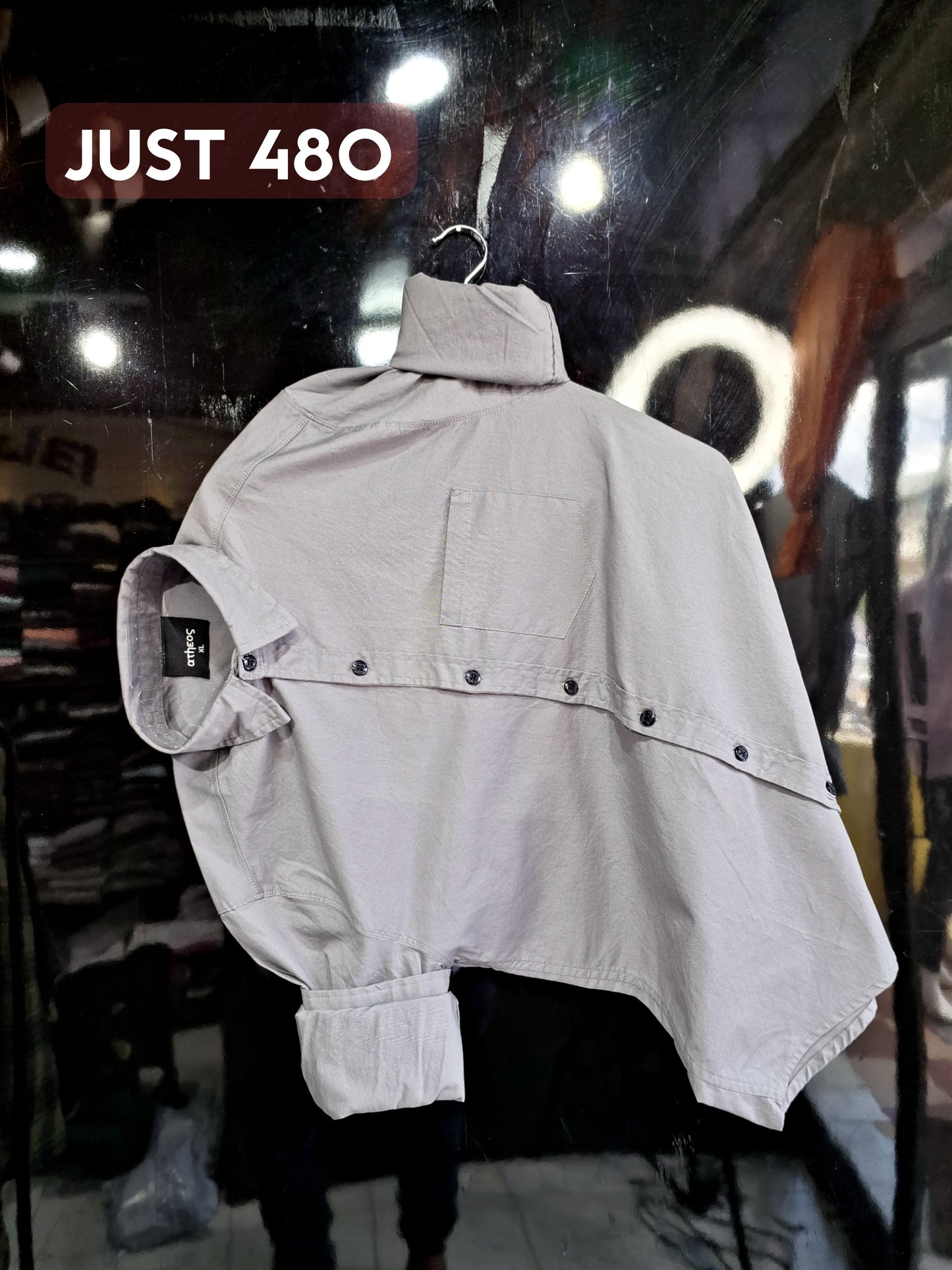 Z2 GREY COLOR SOLID  SHIRT FOR MENS