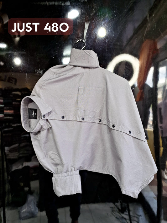 Z2 GREY COLOR SOLID  SHIRT FOR MENS