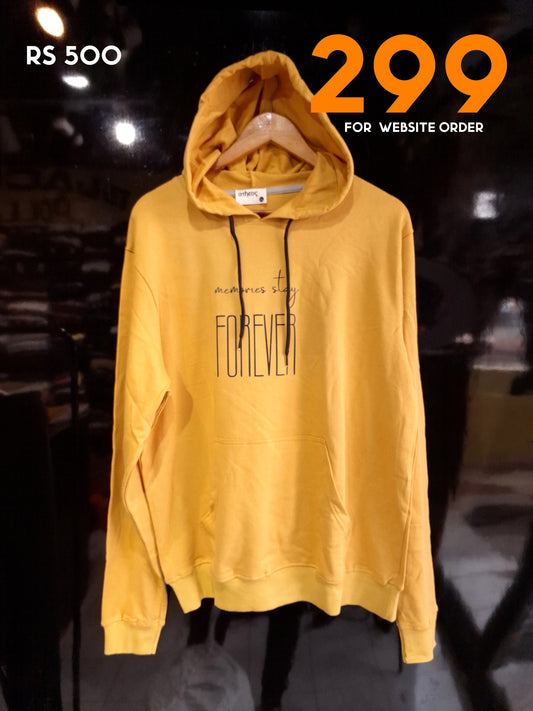 Z1 HOODIES MEMORIES STAY FOREVER PRINT SOLID| FULL SLEEVE