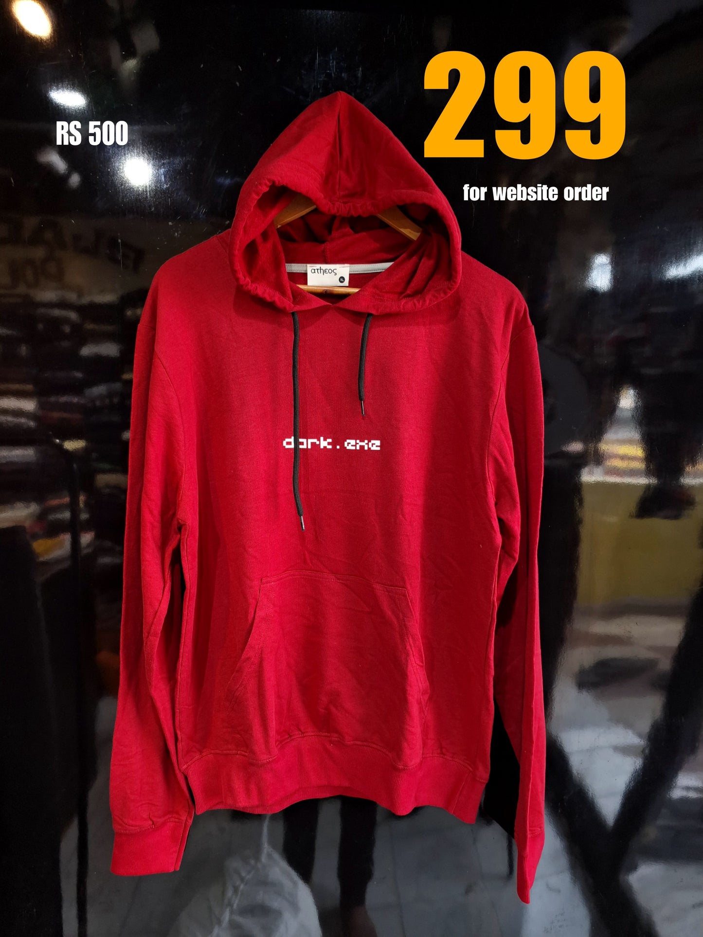 Z1 HOODIES DARK.EXE PRINT SOLID| FULL SLEEVE