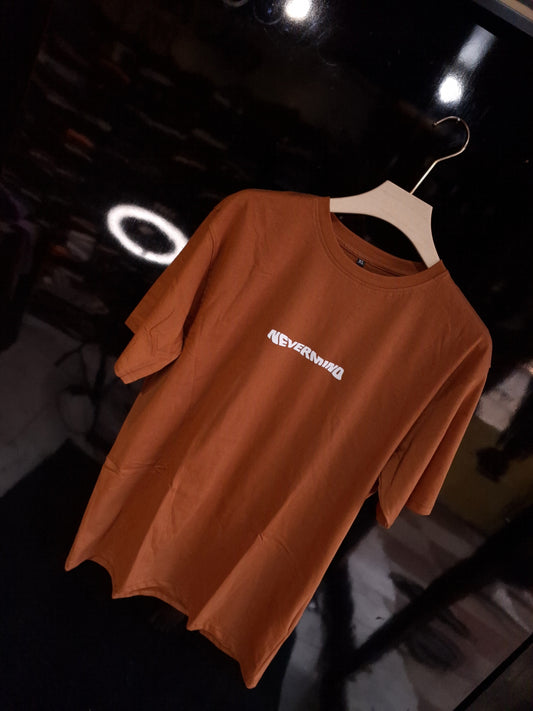 NEVER MIND PRINT HALF SLEEVE T SHIRT