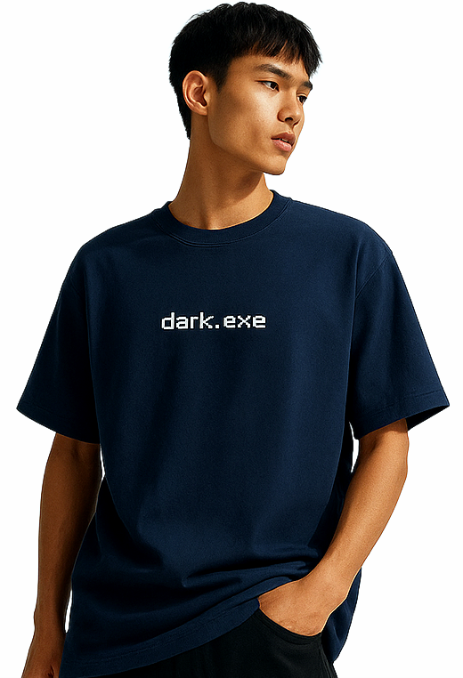 DARK.EXE DESIGN OVERSIZED T SHIRT BY ATHEOS X BLACKOUTPOLLACHI