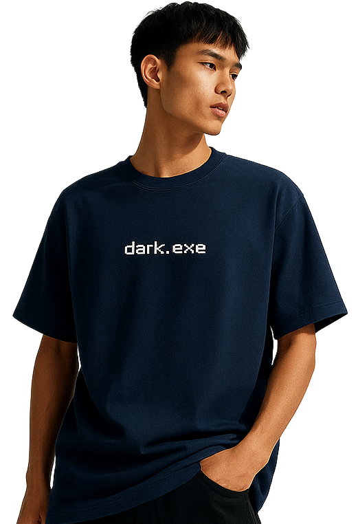 02 DARK.EXE PRINT OVERSIZED T SHIRT