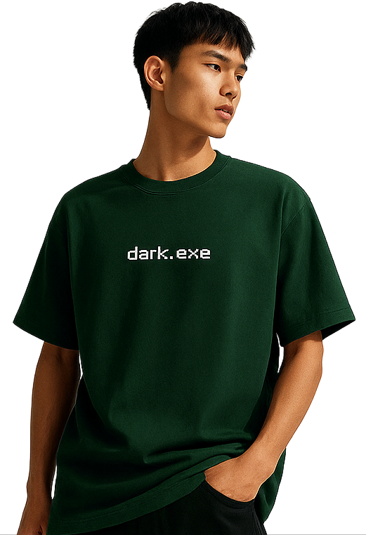 02 DARK.EXE PRINT OVERSIZED T SHIRT