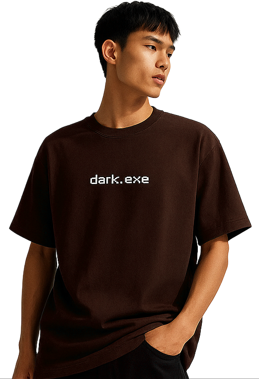 02 DARK.EXE PRINT OVERSIZED T SHIRT