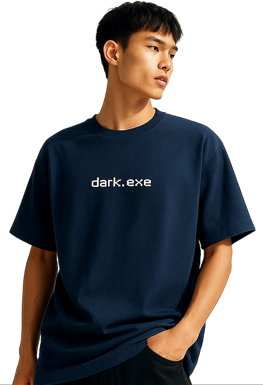 02 DARK.EXE PRINT OVERSIZED T SHIRT