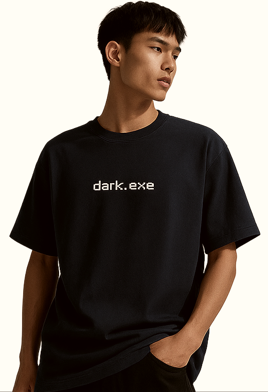 DARK.EXE DESIGN OVERSIZED T SHIRT BY ATHEOS X BLACKOUTPOLLACHI