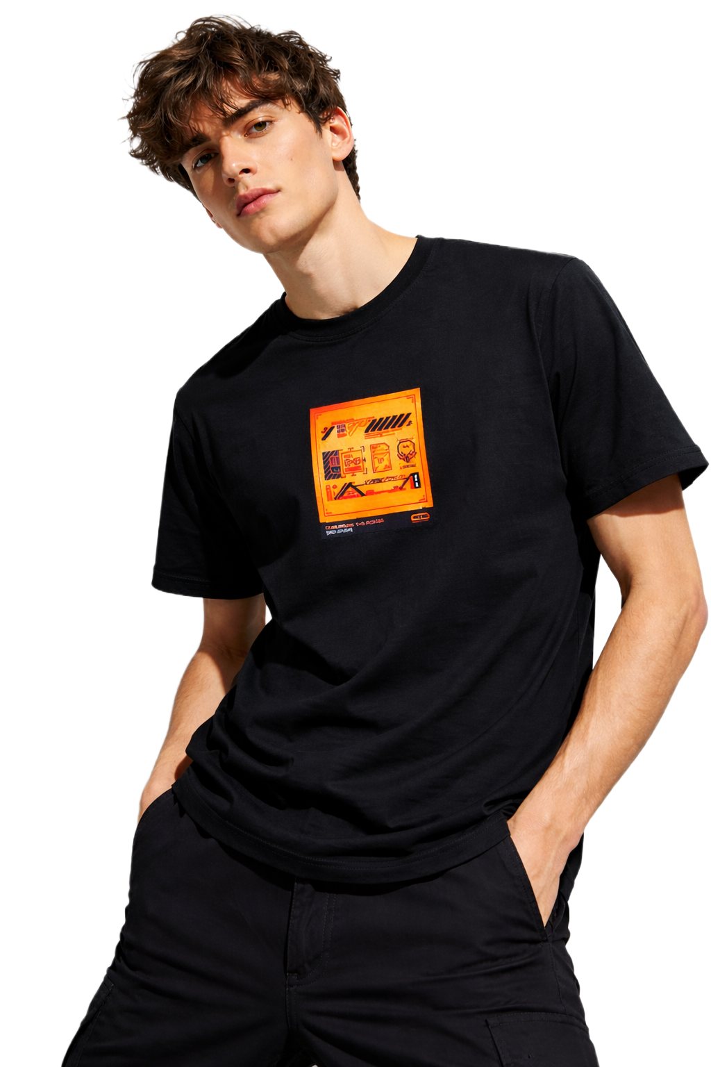 CYBER PUNK SVG POSTER PRINT HALF SLEEVE T SHIRT FOR MEN BY ATHEOS | BLACKOUTPOLLACHI