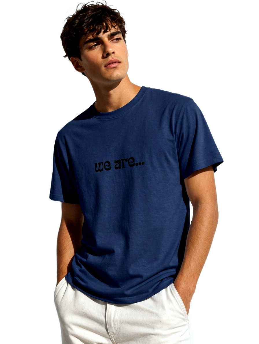 WE ARE PRINT HALF SLEEVE T SHIRT FOR MEN BY ATHEOS | BLACKOUTPOLLACHI