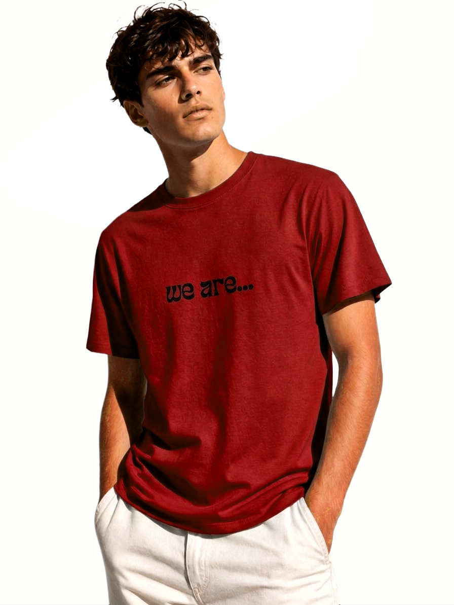 WE ARE PRINT HALF SLEEVE T SHIRT FOR MEN BY ATHEOS | BLACKOUTPOLLACHI
