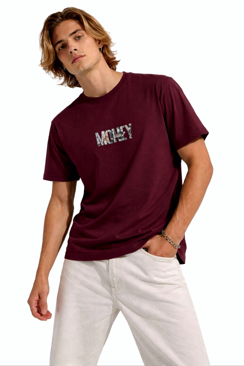 MONEY PRINT HALF SLEEVE T SHIRT FOR MEN BY ATHEOS | BLACKOUTPOLLACHI