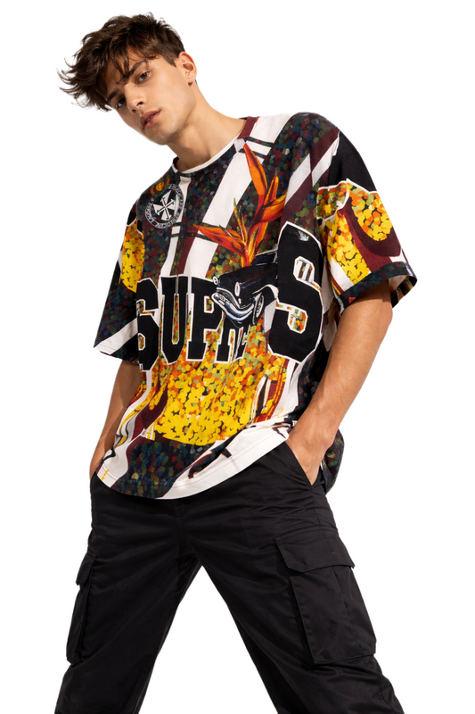 FUNKY ALL OVER PRINTED OVERSIZED T SHIRT
