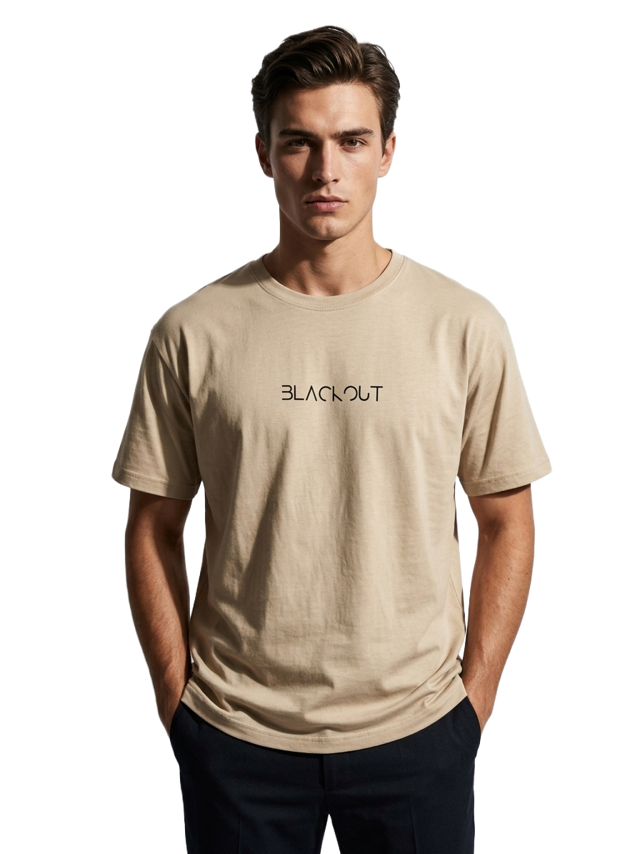 BLACKOUT PRINT HALF SLEEVE T SHIRT FOR MEN BY ATHEOS | BLACKOUTPOLLACHI