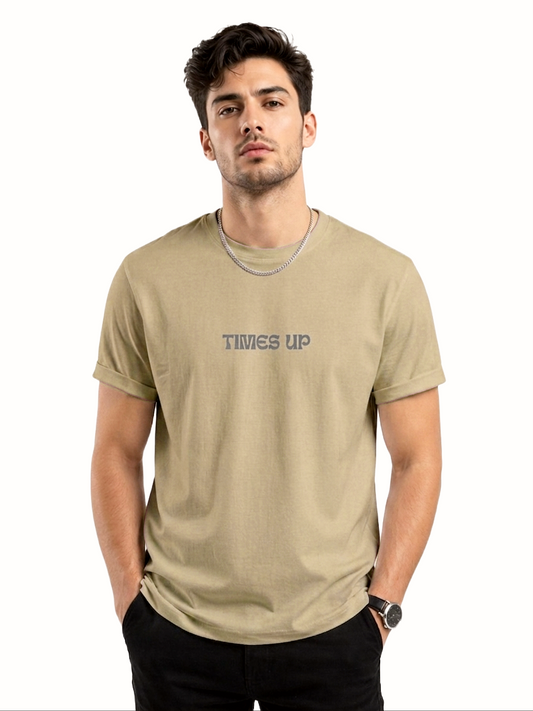TIMESUP PRINT HALF SLEEVE T SHIRT FOR MEN BY ATHEOS | BLACKOUTPOLLACHI