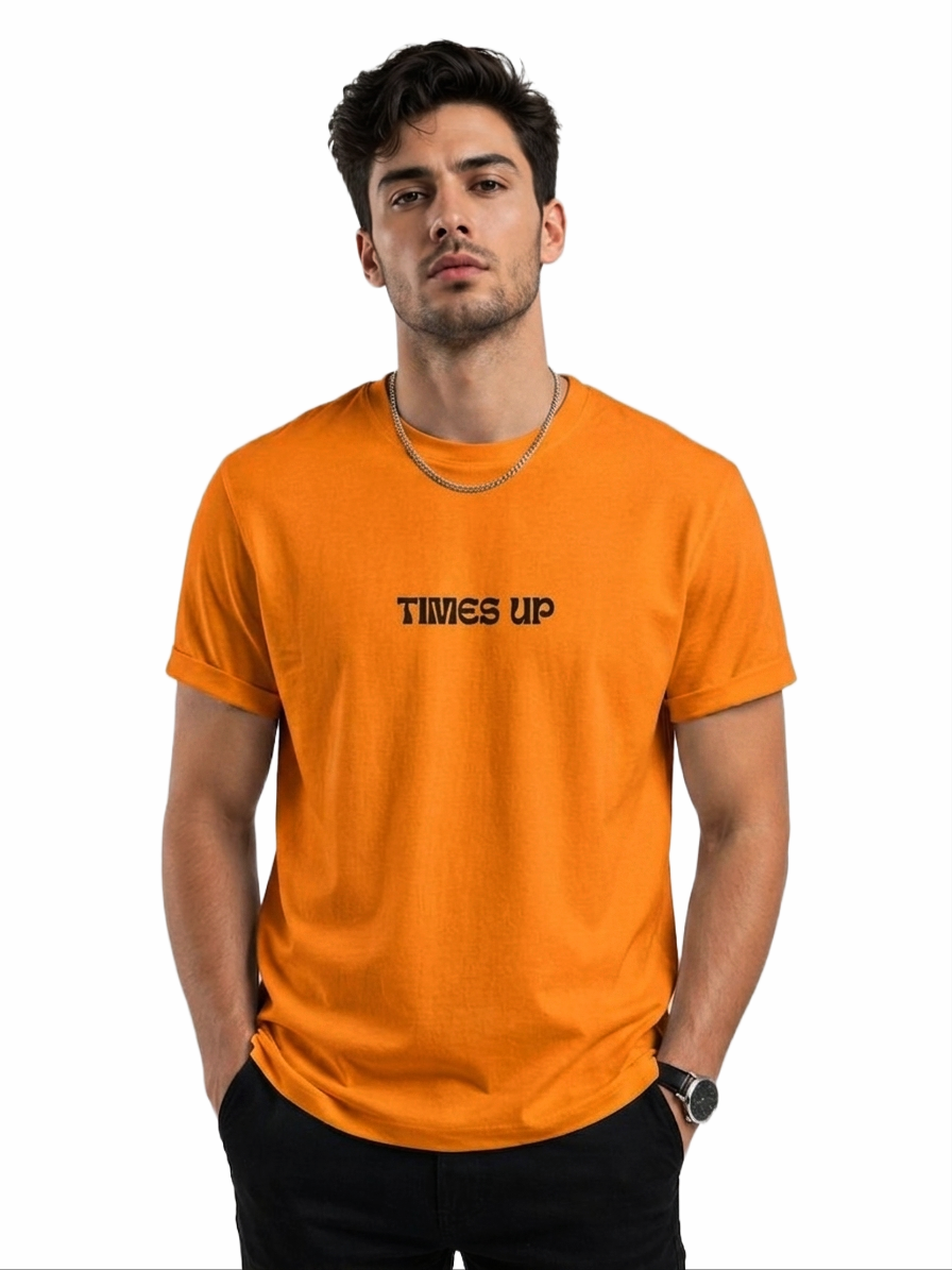 TIMESUP PRINT HALF SLEEVE T SHIRT FOR MEN BY ATHEOS | BLACKOUTPOLLACHI
