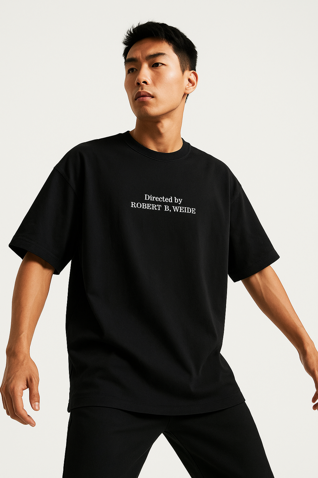 08 DIRECTED BY ROBERT WEIDE PRINT OVERSIZED T SHIRT