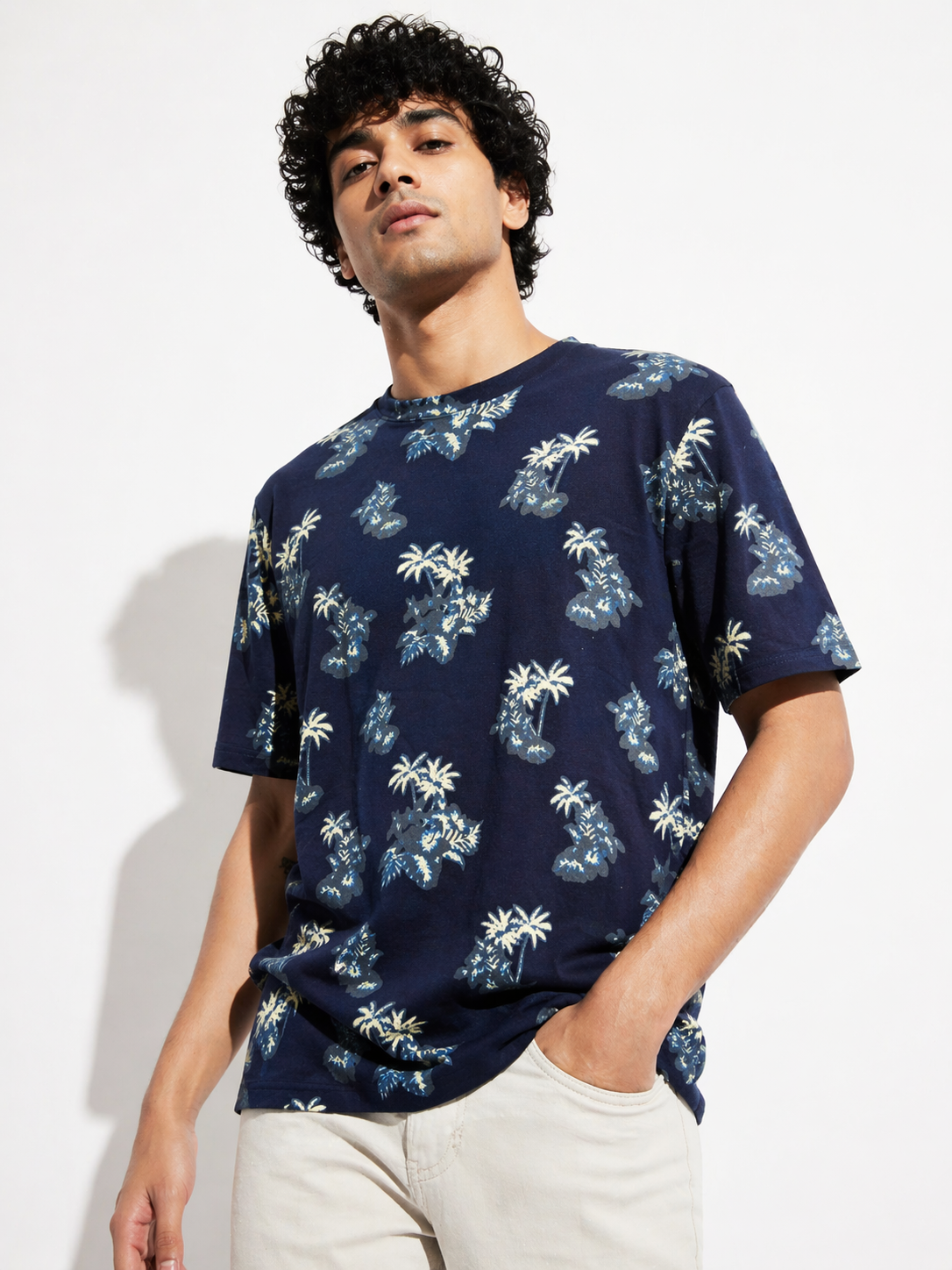 FLOWER ALL OVER PRINT OVERSIZED T SHIRT