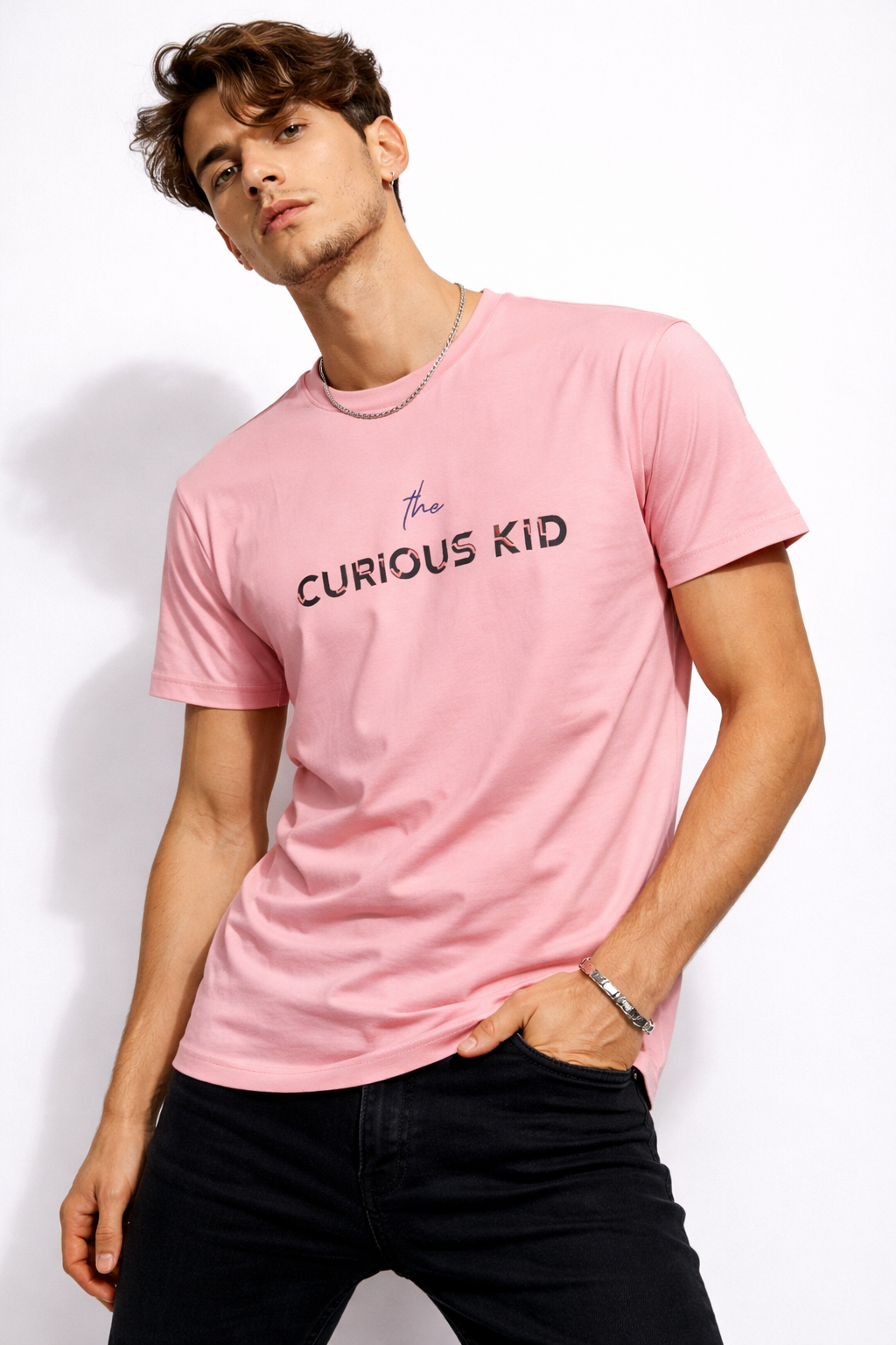 CURIOUS KID HALF SLEEVE T SHIRT