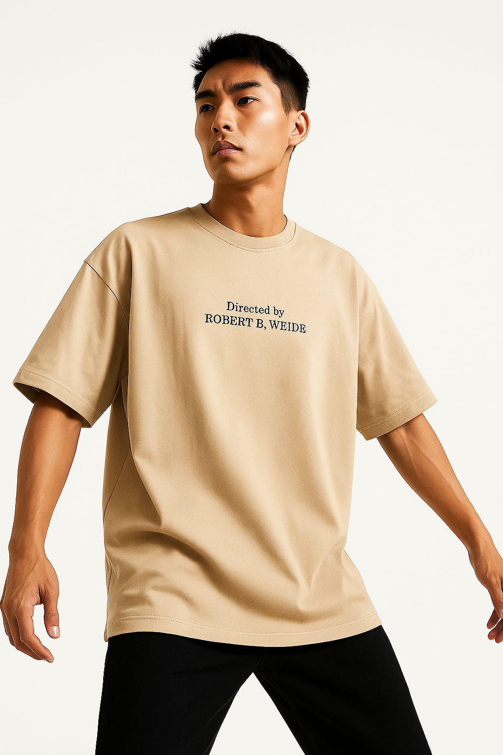 08 DIRECTED BY ROBERT WEIDE PRINT OVERSIZED T SHIRT